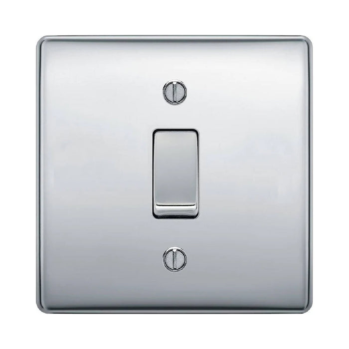 BG Nexus Metal Polished Chrome 20A Double Pole Switch NPC30