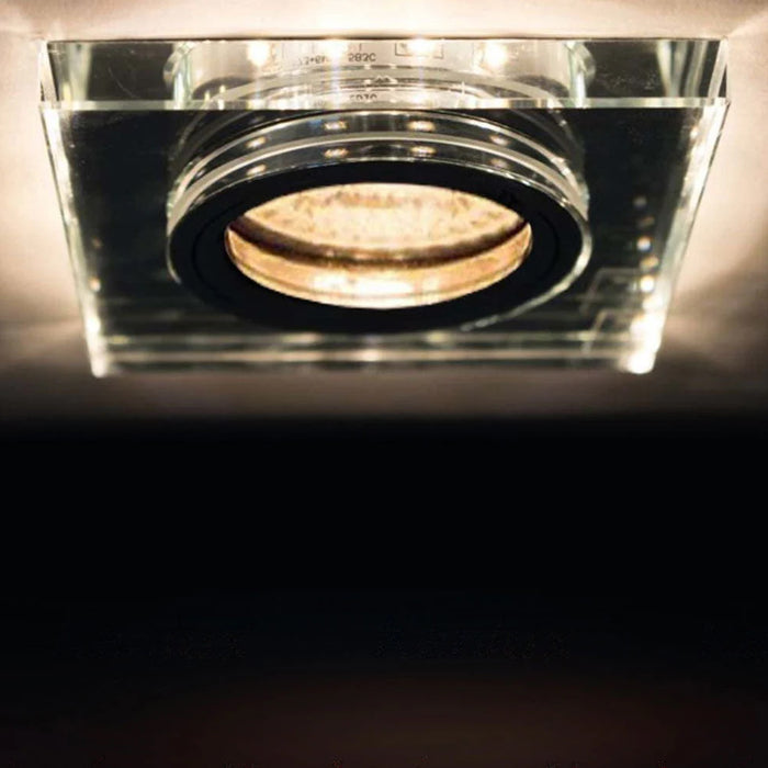 Kanlux SOREN L-SR WW Square Glass Ceiling Spotlight LED 2 Tone GU10 Warm White