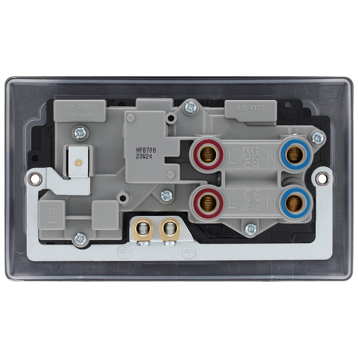 BG Nexus Matt Black 45 Amp Cooker Control Unit Socket LED and Indicators NFB70B