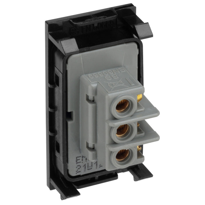 BG EMSW12B 20AX 2 Way Euro Module Switch Black Insert — Masterlec