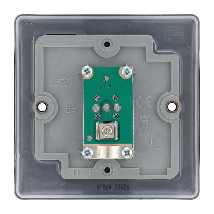 BG Nexus Matt Black Single Co-Ax Aerial Socket for TV or FM Socket NFB60