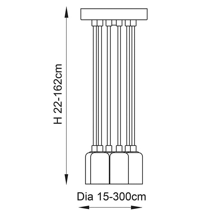 Endon Lighting Copper Studio 6lt Pendant 76580