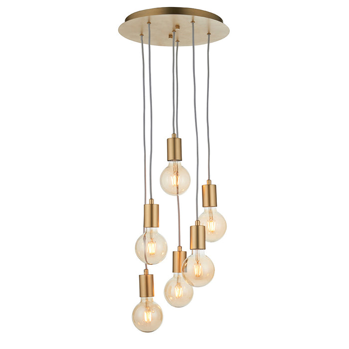 Endon Lighting Gold Studio 6lt Pendant 98136
