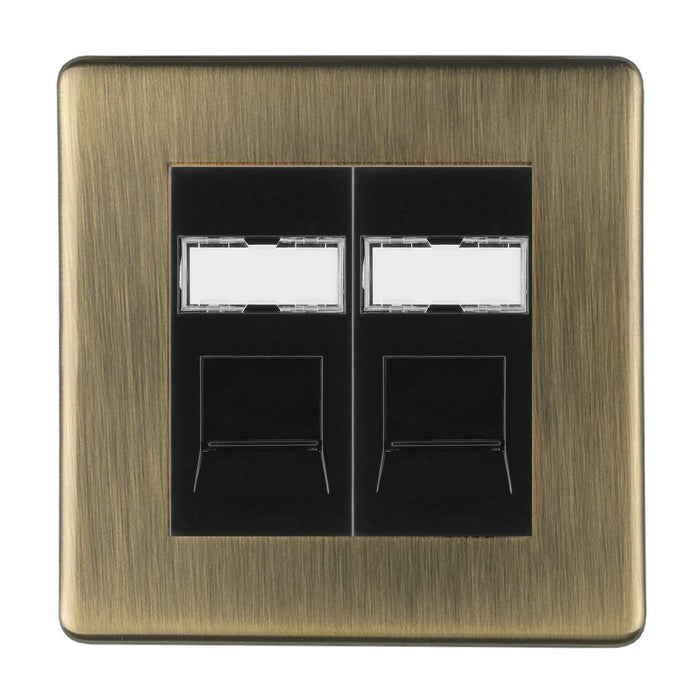 Antique Brass Screwless Switches and Sockets Flat Concealed Plate