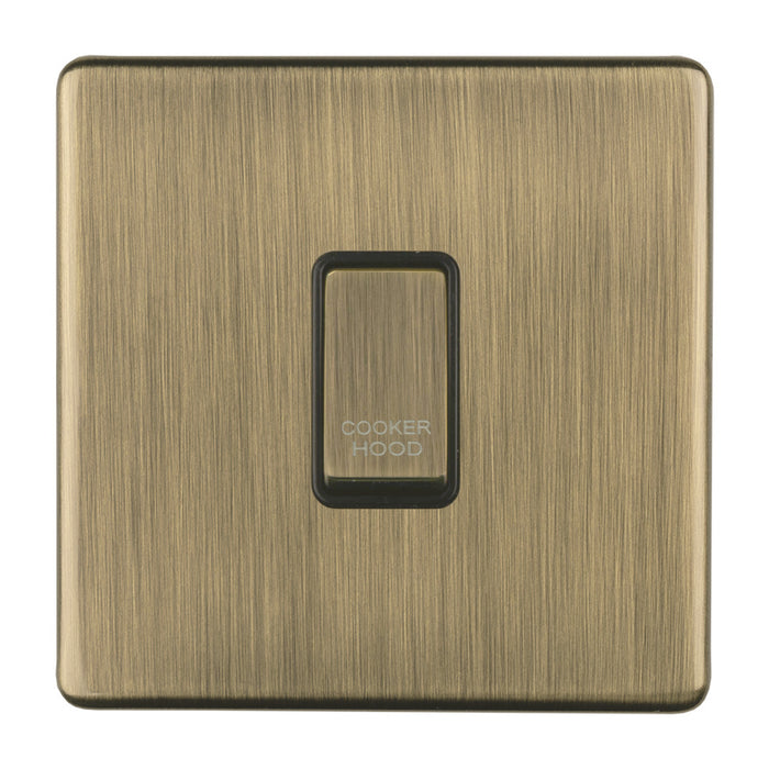 Antique Brass Screwless Custom Labelled Kitchen Appliance Grid Switch 1 Gang CAB1GA