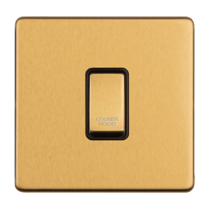 Antique Gold Screwless Custom Labelled Kitchen Appliance Grid Switch 1 Gang Satin Brass CAG1GA