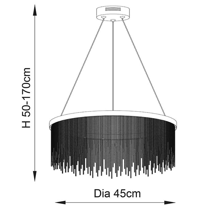 Endon Lighting Chrome Zelma Pendant 73768