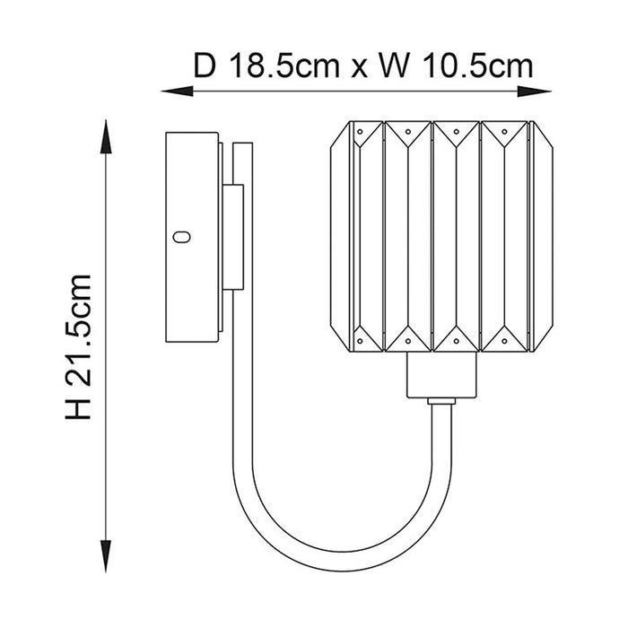 Endon Lighting Bright Nickel Berenice Wall Light 104109