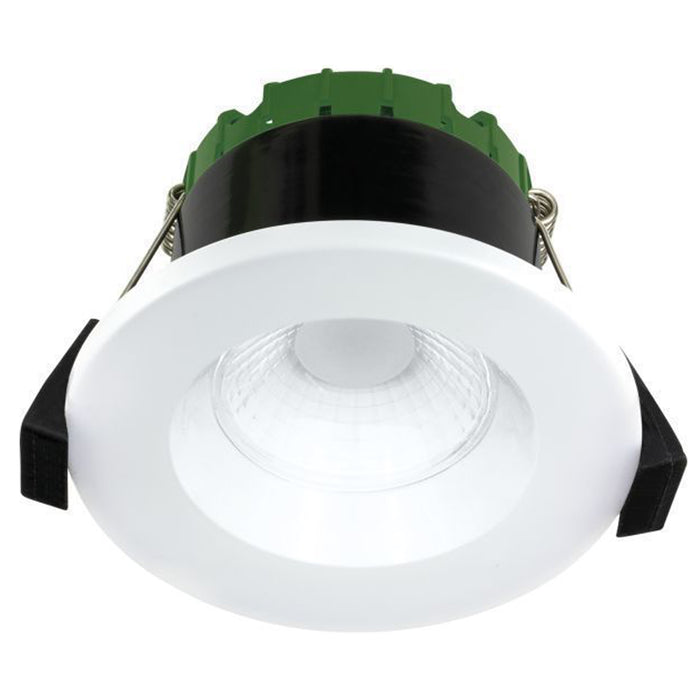 Luceco EFCB60WCC FType Compact Matt White IP65 6W 550lm Colour Changing 90mm LED Fire-Rated Regressed Downlight