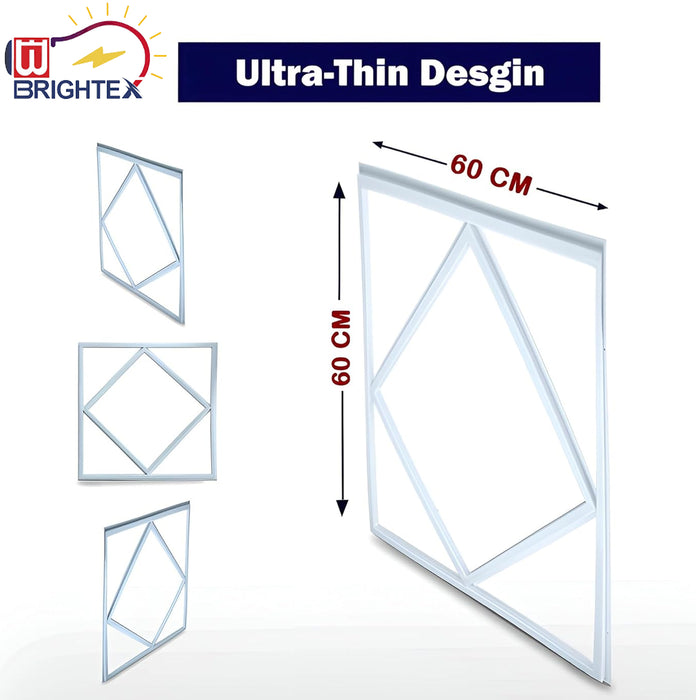 4x Brightex 60W LED Panel Light Diamond Frame 600x600mm 7000K BLPL4865001325D