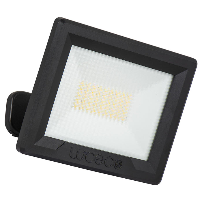 Luceco 30-Watt Essence Security Floodlight with Ball Joint EFLD30B40-06 4000K IP65 Black