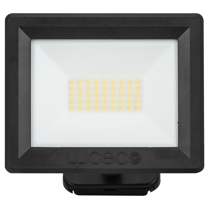 Luceco 30-Watt Essence Security Floodlight with Ball Joint EFLD30B40-06 4000K IP65 Black