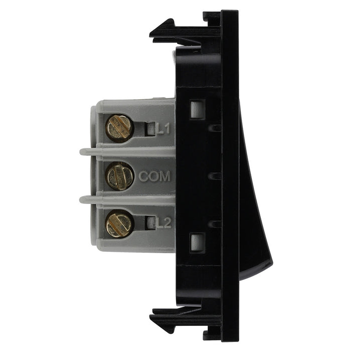 BG EMSW12B 20AX 2 Way Euro Module Switch Black Insert — Masterlec