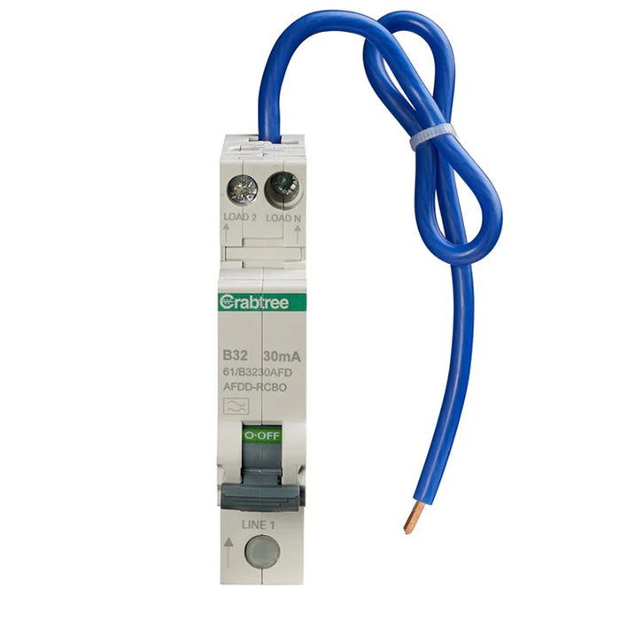 Crabtree Starbreaker B32 AFDD 30Ma 1+N Miniature B-Curve Plug in RCBO 61/B3230AFD