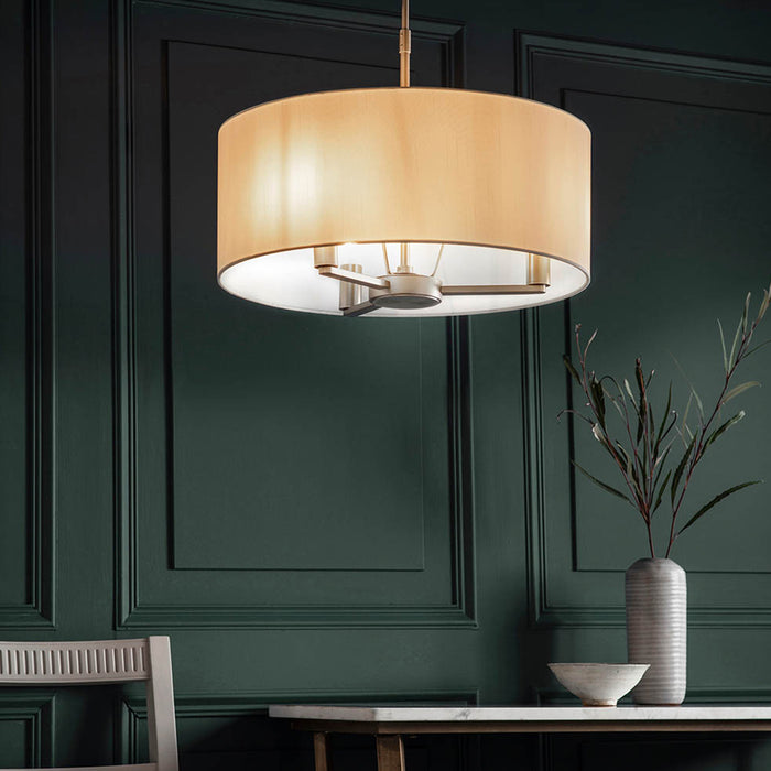 Endon Lighting Matt Nickel Daley 3lt Pendant 60241