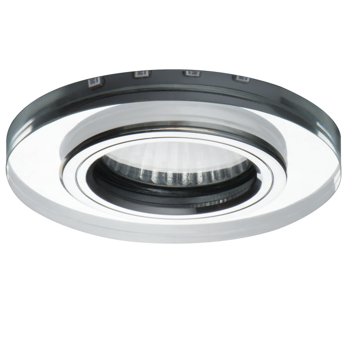 Kanlux SOREN O-SR CW Round Glass Ceiling Spotlight LED 2 Tone GU10 Cool White
