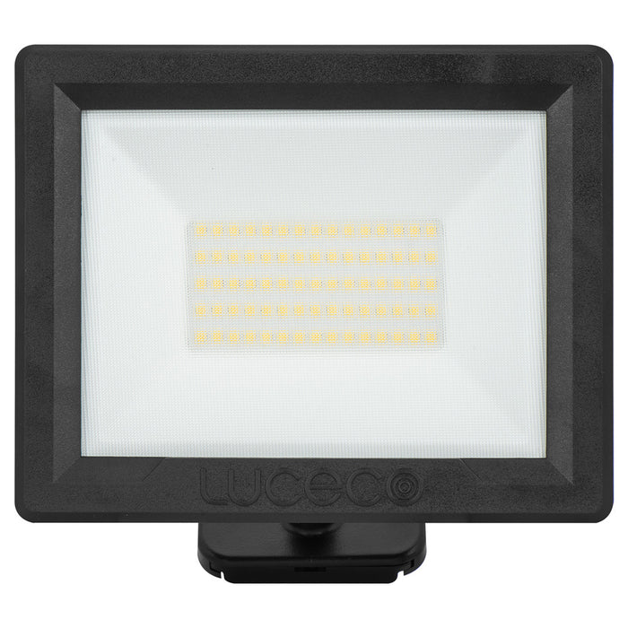 Luceco 50-Watt Essence Security Floodlight with Ball Joint EFLD50B40-06 4000K IP65 Black