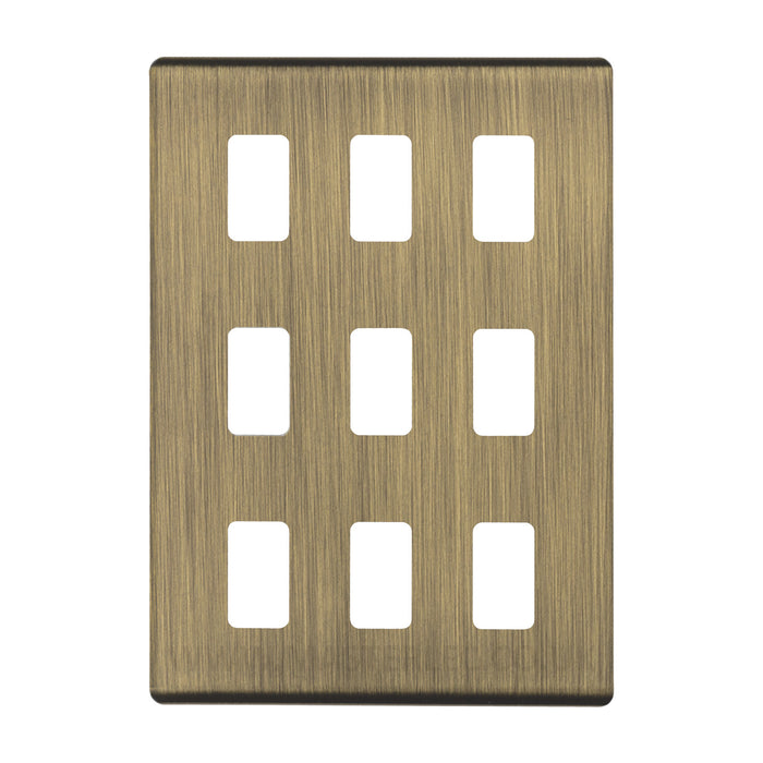 Antique Brass Screwless Custom Grid Plate Switch Components GCAB Full Range