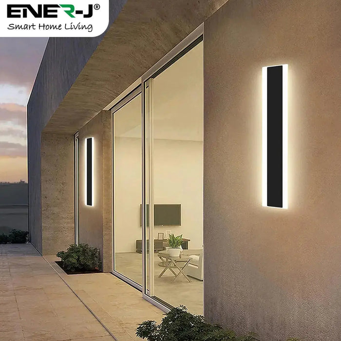 Outdoor Black Wall Light 12W IP65 CCT Adjustable – 60x8cm