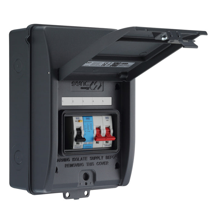 BG Sync EV Charger Circuit Protection IP65 External EV Consumer Unit CFEV5RDA