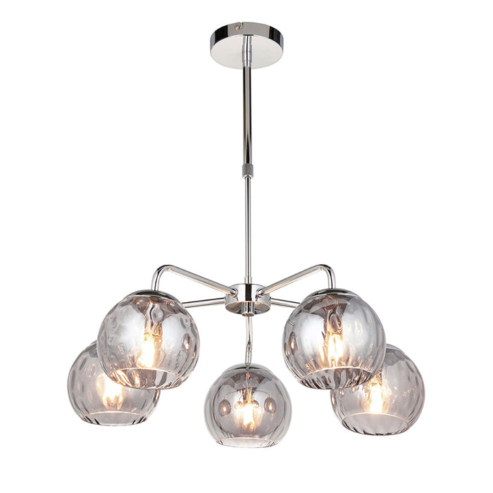 Endon Lighting Chrome Dimple 5lt Pendant 97972