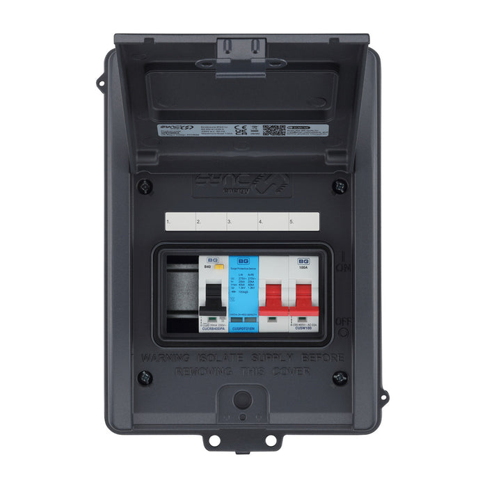 BG Sync EV Charger Circuit Protection IP65 External EV Consumer Unit CFEV5RDA
