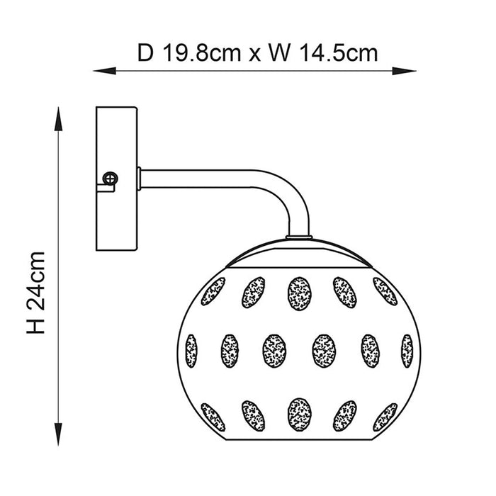 Endon Lighting Brushed satin Gold Dimple Wall Light 91970