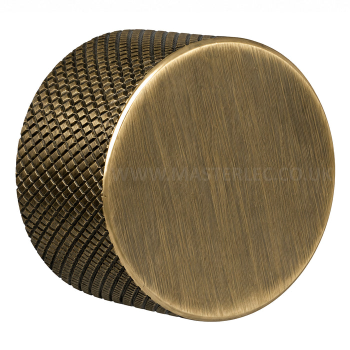 Antique Brass Knurled Dimmer Knob Universal Replacement D-Shaped