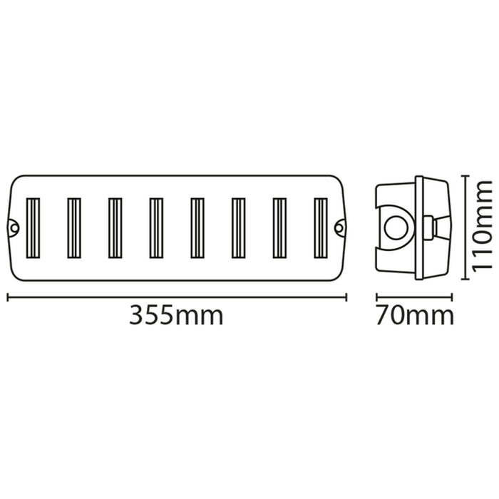 Eterna KEM3ML LED Emergency Bulkhead Light Fitting 4W Economy Maintained