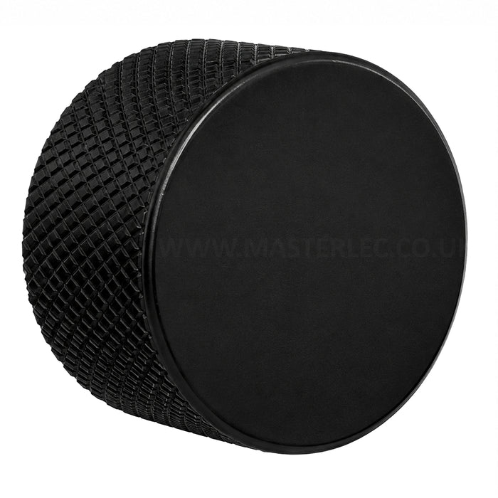 Matt Black Knurled Dimmer Knob Universal Replacement D-Shaped