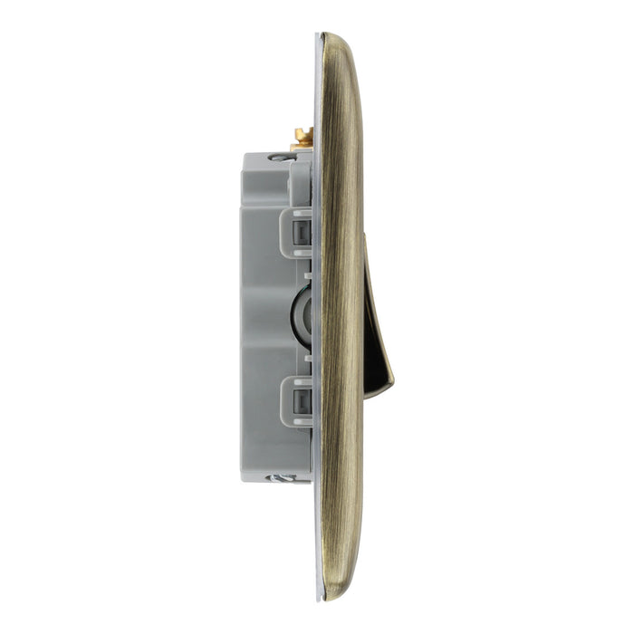 BG Nexus Antique Brass Fan Isolator Switch Triple Pole NAB15