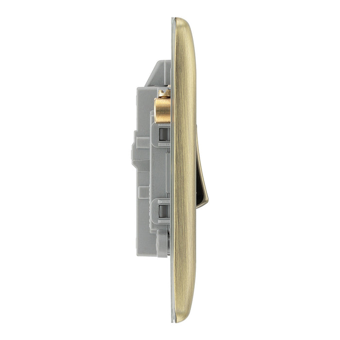 BG Nexus Antique Brass 20 Amp Double Pole Switch with LED Indicator NAB31