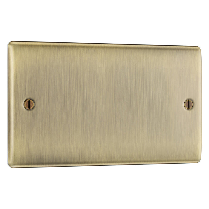 BG Nexus Antique Brass Double Blanking Plate NAB95