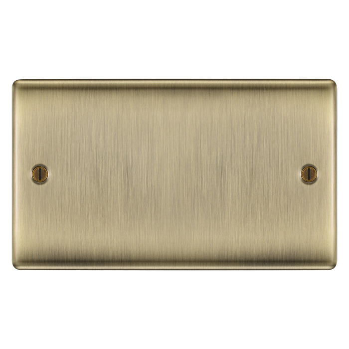 BG Nexus Antique Brass Double Blanking Plate NAB95