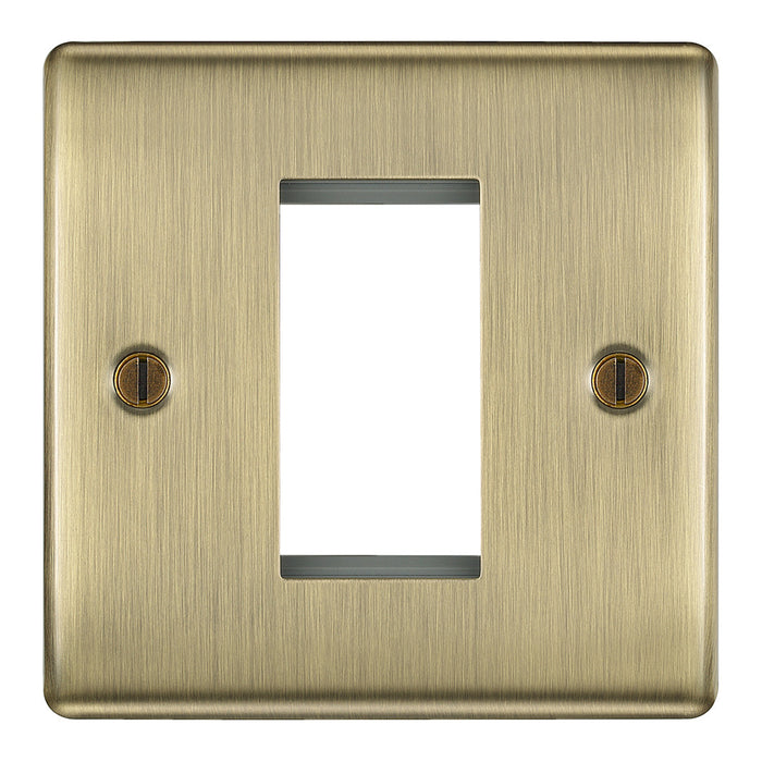 BG Euro Module Faceplates Brushed Steel, Polished Chrome, Black Nickel & Polished Brass