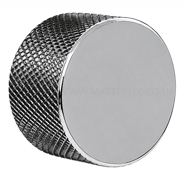 Polished Chrome Knurled Dimmer Knob Universal Replacement D-Shaped