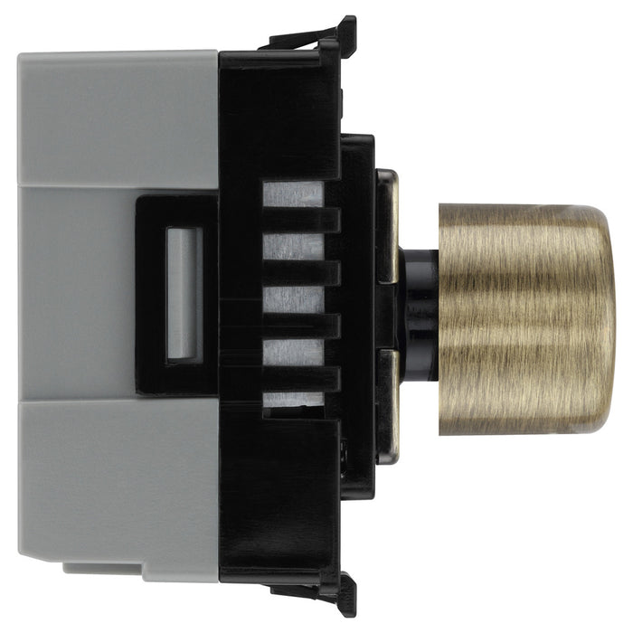 BG RABDTR Antique Brass Single Trailing Edge Dimmer Module Grid Light Switch