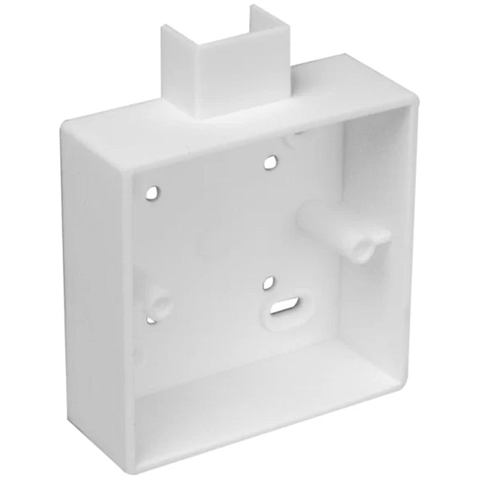 Univolt SFB1 PVC 32mm 1 Gang Single Pattress Back Box with MT2 Trunking Adaptor