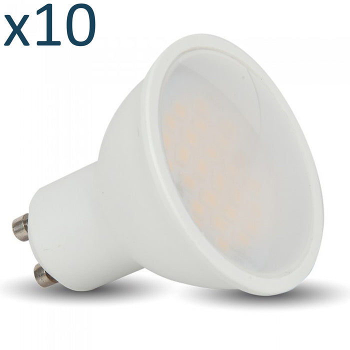 10x V-TAC 4.5W 400lm LED GU10 Spotlight Samsung Chip Bulbs VT-205