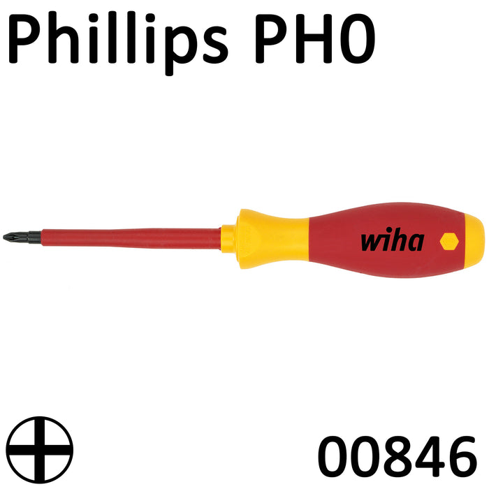 Wiha VDE Screwdriver SoftFinish Phillips PH0 00846