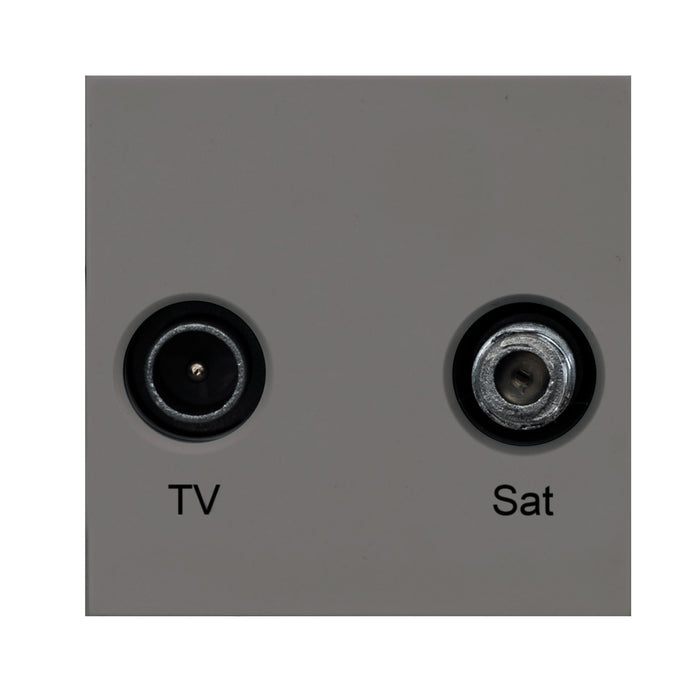 BG Nexus Grey EMTVSATG Diplexed TV/ SAT TV Outlet Euro Module Satellite