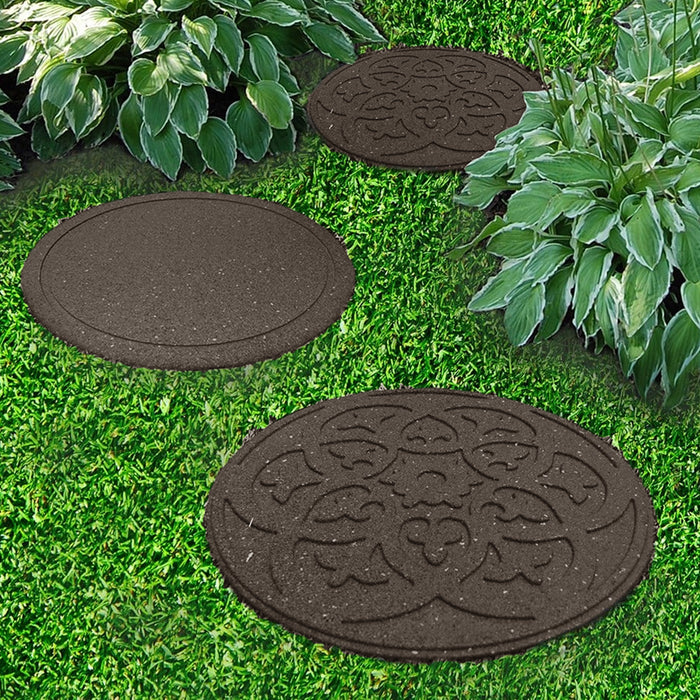 Primeur Earth Reversible Scroll Stepping Stone Recycled Rubber