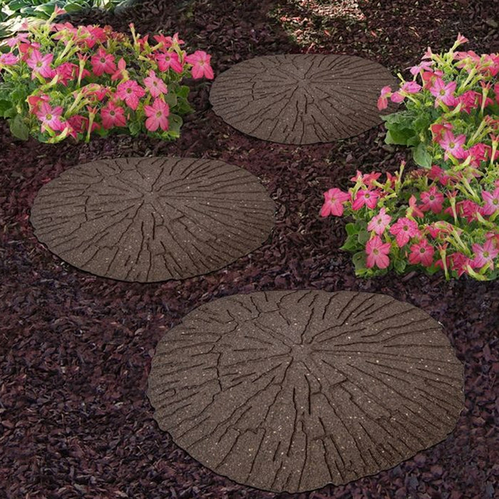 Primeur Earth Cracked Log Stepping Stone Recycled Rubber