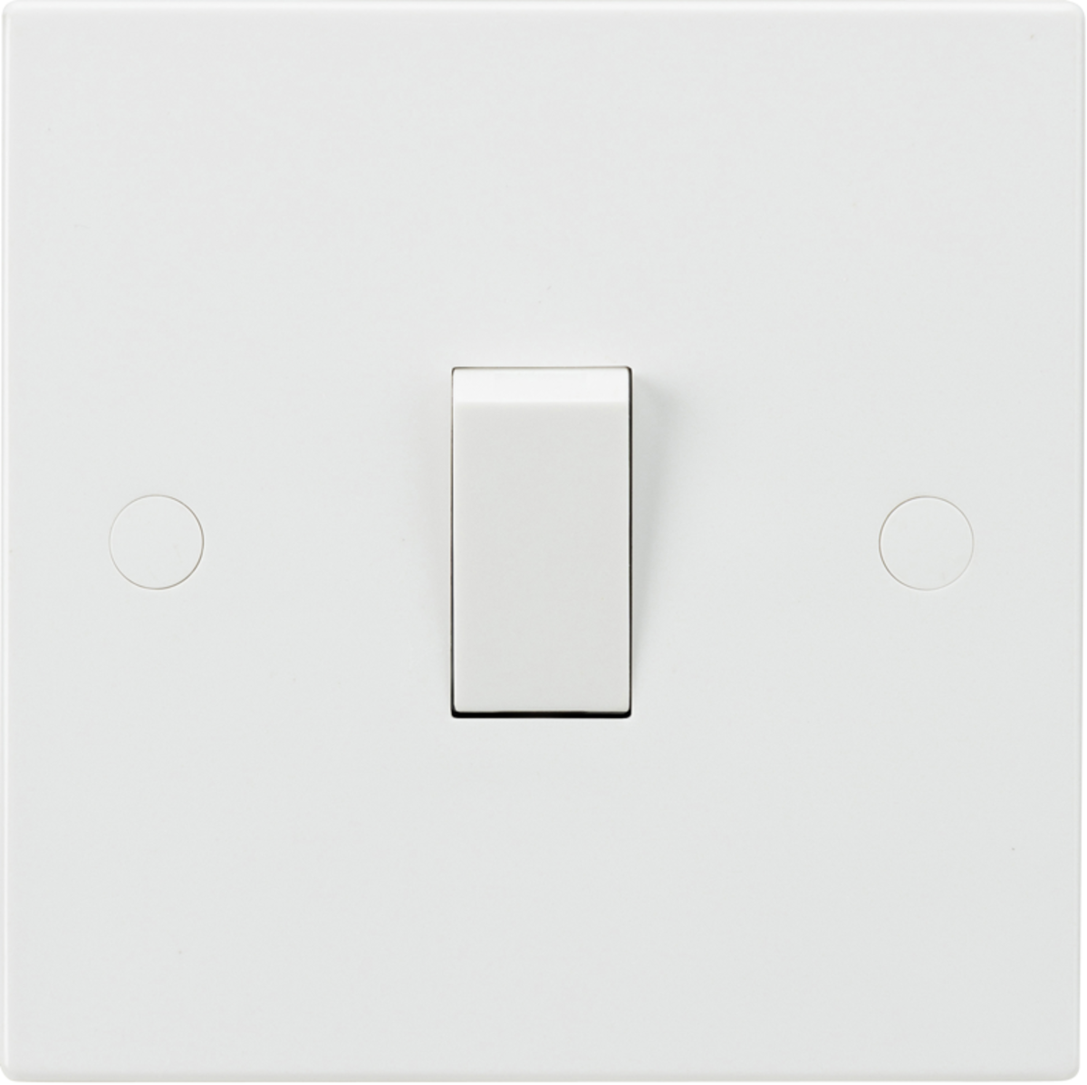 ML Accessories White Square Edge 10AX 1G 1 Way Single Light Switch ...