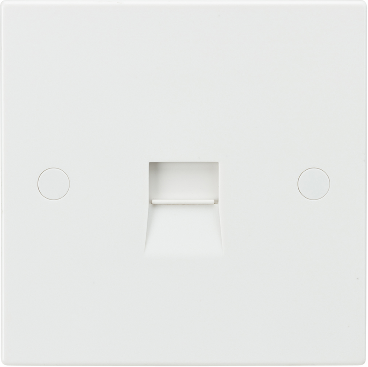 ML Accessories White Square Edge Telephone Master Socket — Masterlec