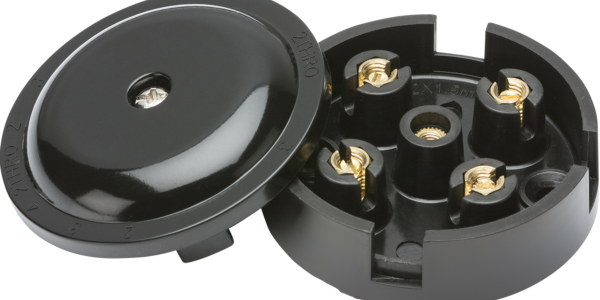 5A Junction Box 4-Terminal - Black (59mm) — Masterlec