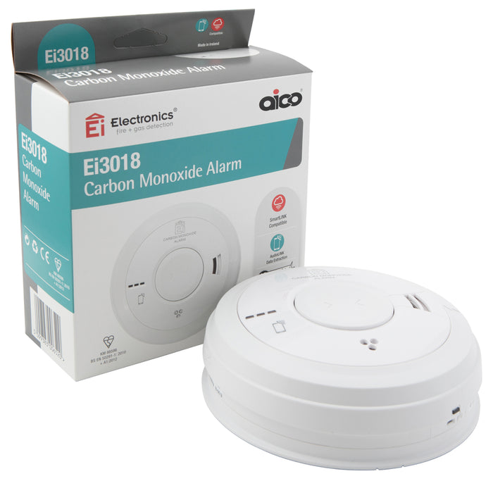 Aico Ei3018 Carbon Monoxide Alarm Battery Back Up & Easy Fit Base