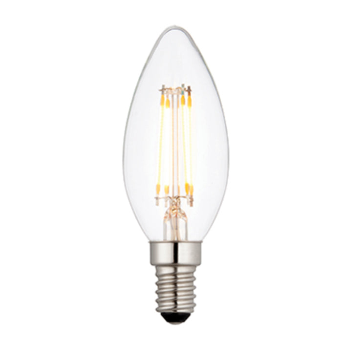Endon E14 Clear Glass with LED Filament Inner Candle Light Bulb 93020