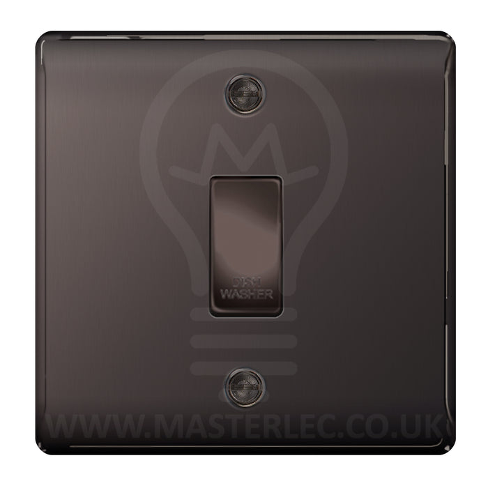 BG Black Nickel 1 Gang Engraved Custom Labelled Appliance Grid Switch