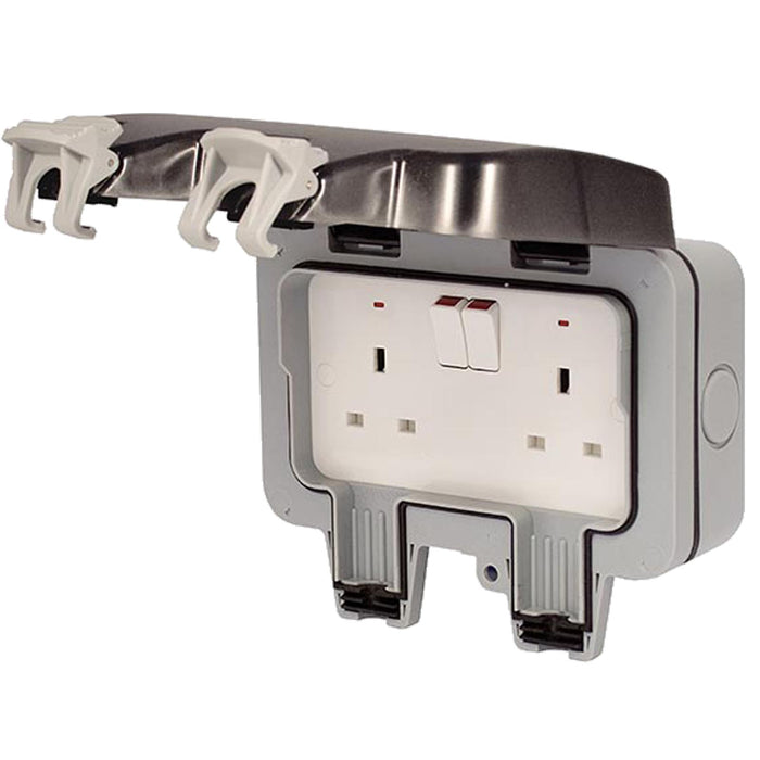 BG Weatherproof Outdoor 13A 2 Gang Twin Switched Double Socket IP66 Outside WP22